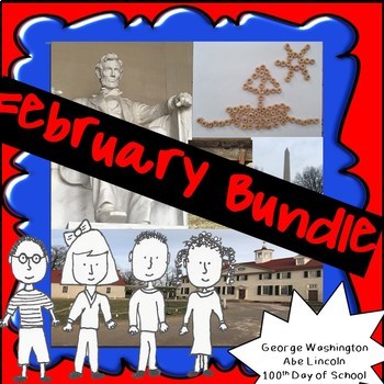 Preview of February President's Day and 100th Day of School Bundle!