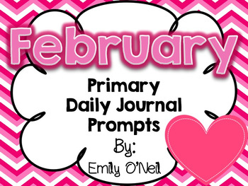 February Primary Daily Journal Prompts by Emily O'Neil | TPT