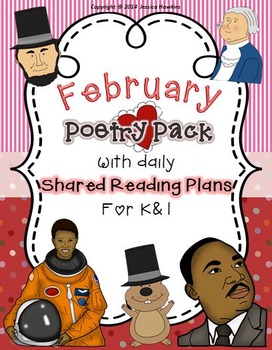 Preview of February Poetry Pack ~ w/ daily Shared Reading Plans {Common Core Aligned}