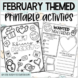February Printable Activity, February SEL Activities for U