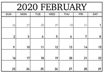 February Printable calendar 2020 by raman singh | TPT