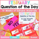 February Question of the Day Cards - Morning Meeting Conve
