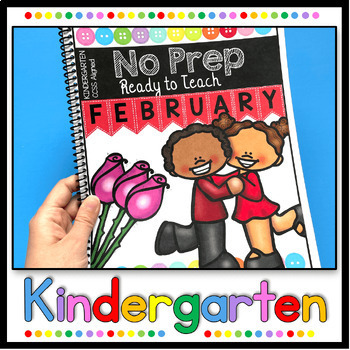 Preview of Kindergarten Valentine's Day Activities - February Worksheets - Math - Reading