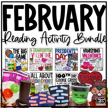 Preview of February Reading Activities MEGA BUNDLE | Valentine's Day, Presidents' Day