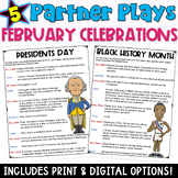 February Reading Activity: 5 Partner Play Scripts with Com