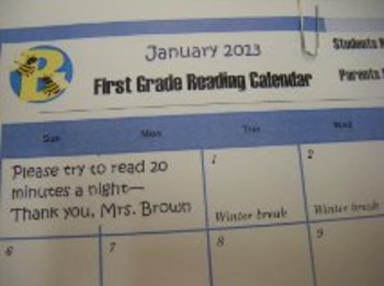 Preview of February Reading Calender