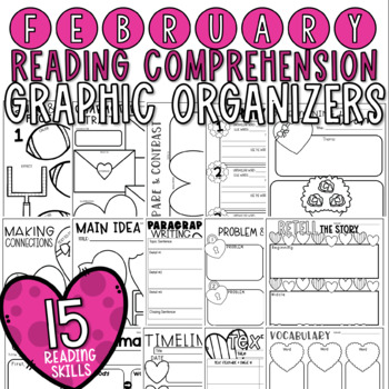 Preview of February Reading Comprehension Graphic Organizers