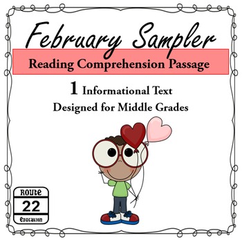 Preview of February Reading Comprehension Sampler