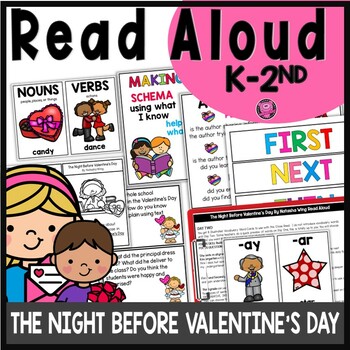 Preview of February Reading Comprehension - The Night Before Valentine's Day Read Aloud