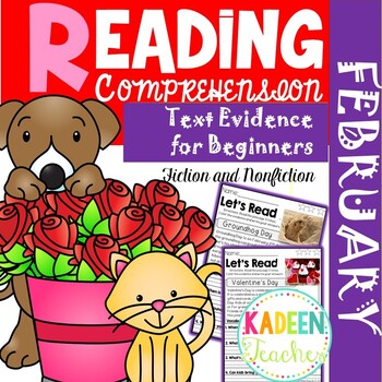 Reading Comprehension and Text Evidence Passages-February by Kadeen Teaches