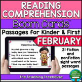 February Reading Comprehension for Kinder and First BOOM CARDS™