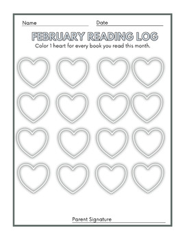 Preview of February Reading Log