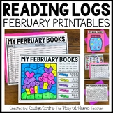 February Reading Logs | Valentine's Day Homework Printable