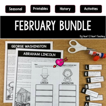 Preview of February Reading Passages | February Activities Bundle | Valentines Day Activity