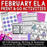 February Reading Writing & Grammar Activities | Winter Wor