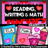 February Reading, Writing, Math, SS, and Crafts for Grades