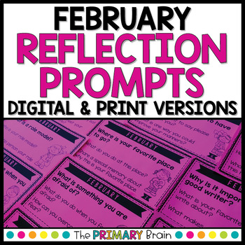 Preview of February Reflection Prompt Cards