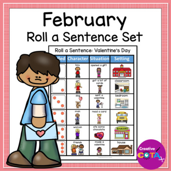 Preview of Occupational Therapy February Roll a Silly Sentence or Story Handwriting Centers