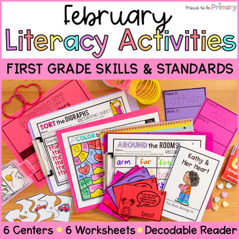 Preview of February Science of Reading Literacy Centers - R-Controlled Vowels Worksheets