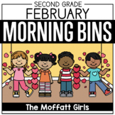 February Second Grade Morning Tubs/Bins Valentine's Day