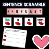 February Sentence Scramble | Centers | Kindergarten