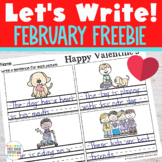 February Sentence Writing Freebie