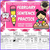 February Sentences Writing Activities No Prep PreK Kinderg
