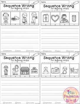 February Sequence Writing for Beginning Writers by Miss Faleena | TpT