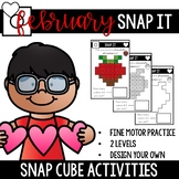 February Snap Cube Fine Motor Tub Activities- Snap It