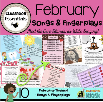 Preview of February Songs and Fingerplays