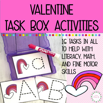 Preview of Valentine Task Box Activities for Pre-K