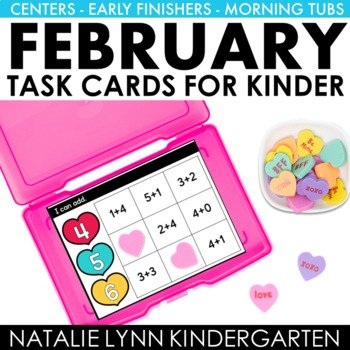 Preview of February Task Cards for Kindergarten | EARLY FINISHER ACTIVITIES & MORNING TUBS