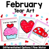 February Tear Art Crafts