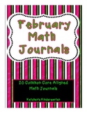 February Themed Math Journals--Common Core Aligned