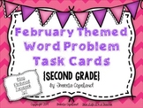 February Themed Word Problem Task Cards {2nd Grade}