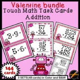 February Valentine Tap the Dots Addition Task Cards BUNDLE