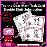 February Valentine Tap the Dots Subtraction Task Cards: Do