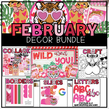 Preview of February // Valentine's Day Bulletin Board Decor Bundle
