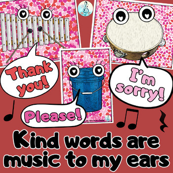 Preview of February / Valentine's Day Bulletin Board Music kit (+digital quiz & worksheets)