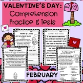 February: Valentine's Day Comprehension Practice and Tests