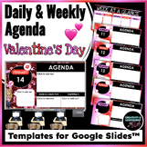 February Valentine's Day Heart Theme Daily & Weekly Agenda