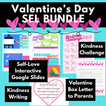 Preview of Valentine's Day BUNDLE | Kindness Challenge Bingo + Door Decor | SEL Lessons