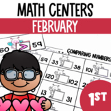 February (Valentine's Day) Math Centers Bundle - 1st Grade
