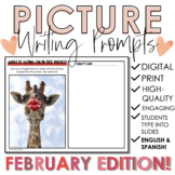 Valentine's Day Picture Writing Prompts (English and Spanish)