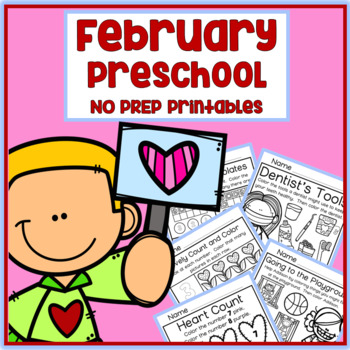 February Valentine's Day Preschool Printable Packet NO PREP by Tristen ...