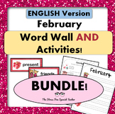 February / Valentine's Day Word Wall Cards AND Activities!