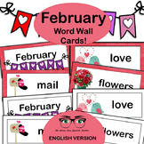 February Valentine's Day Word Wall Cards {English version}