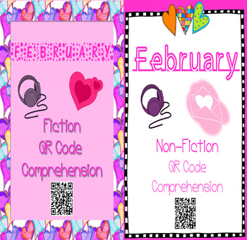Preview of February- Valentine's & Presidents - QR Code Comprehension BUNDLE (Fiction&Non)