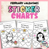February Valentines Behavior Reward Charts Sticker Charts