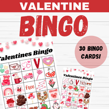 Valentines Bingo Game by Little Sunbeams | TPT